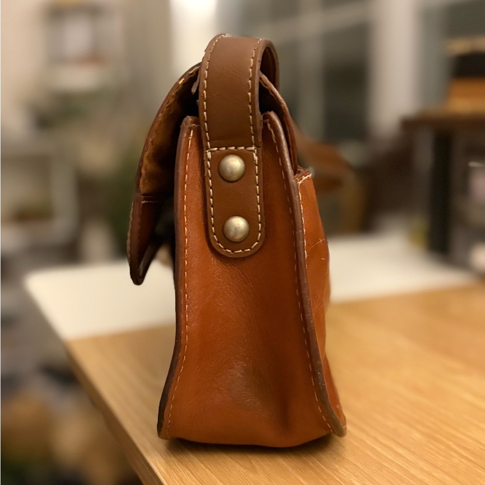 Vintage EGO Leather Shoulder Bag | Y2K Brown Sturdy Leather | Good Condition - Picture 3 of 12